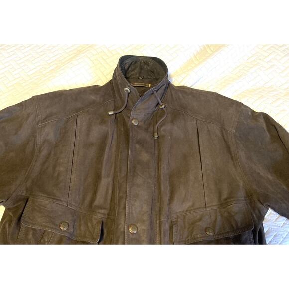 EXCELLED Leather Jacket Size Large Vintage Cowhide Soft Supple Bomber Flight - Picture 5 of 16